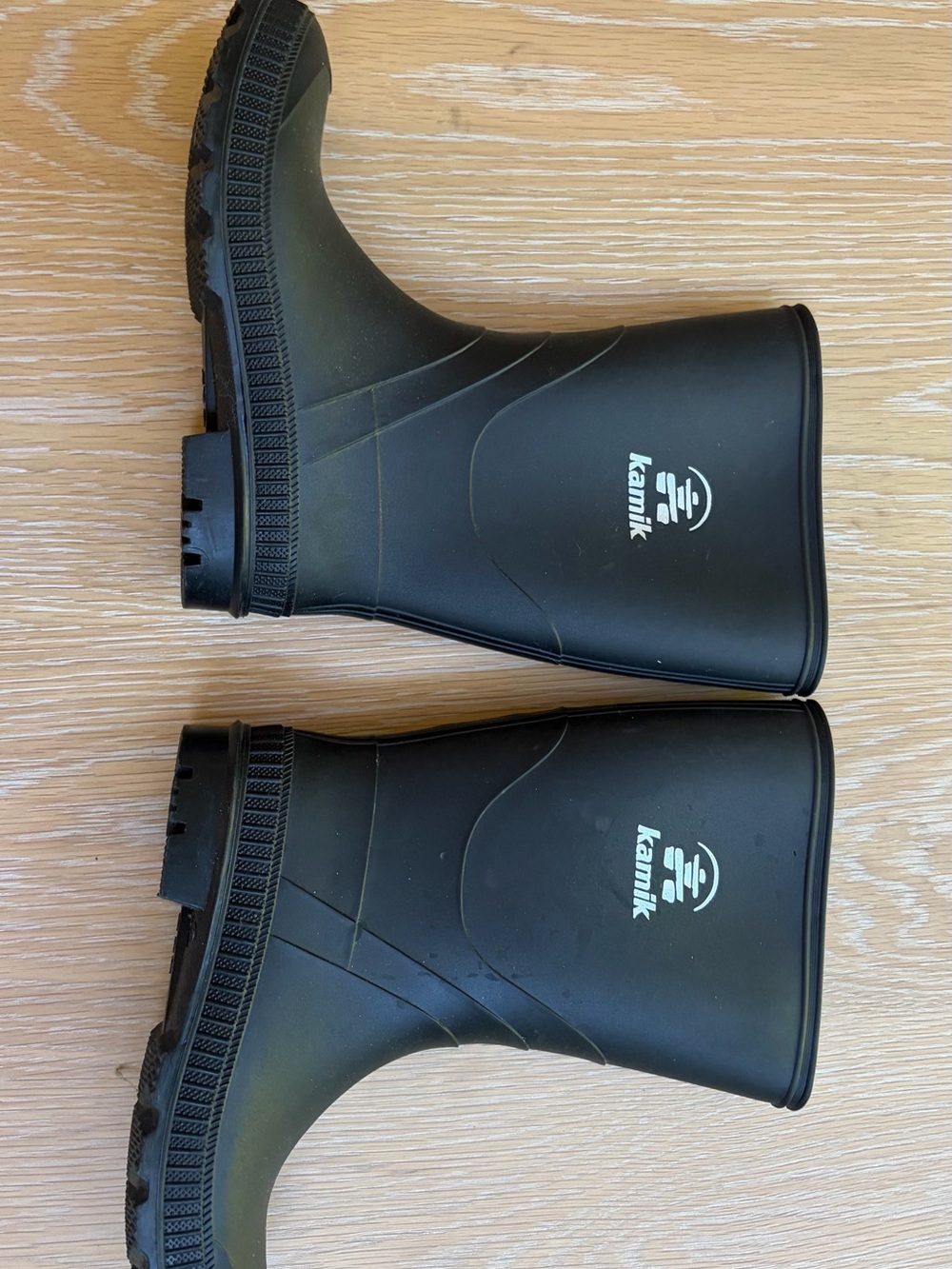 Kamik Black Kids Non-Slip Rubber Boots